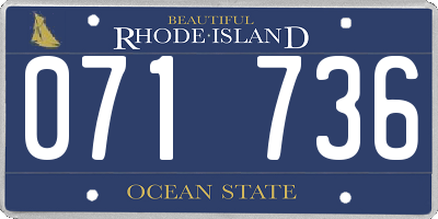 RI license plate 071736
