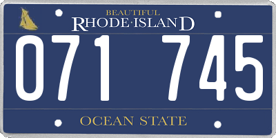 RI license plate 071745