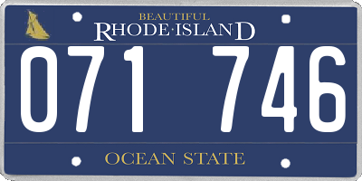RI license plate 071746