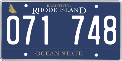 RI license plate 071748