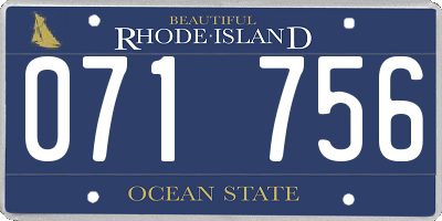 RI license plate 071756