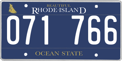 RI license plate 071766
