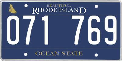 RI license plate 071769