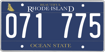 RI license plate 071775