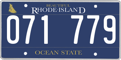 RI license plate 071779