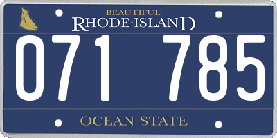 RI license plate 071785