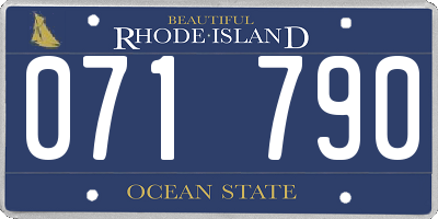 RI license plate 071790