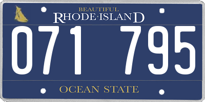 RI license plate 071795
