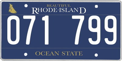 RI license plate 071799
