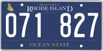 RI license plate 071827