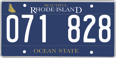 RI license plate 071828