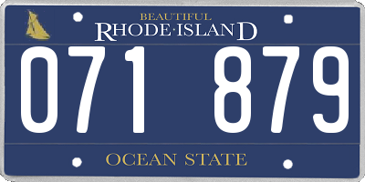 RI license plate 071879