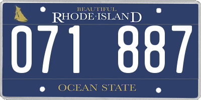 RI license plate 071887