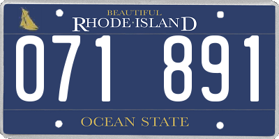 RI license plate 071891