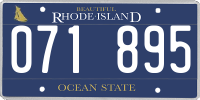 RI license plate 071895