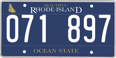 RI license plate 071897