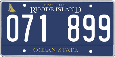 RI license plate 071899
