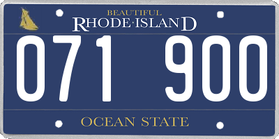RI license plate 071900