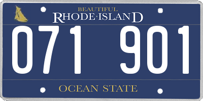 RI license plate 071901