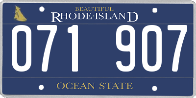 RI license plate 071907