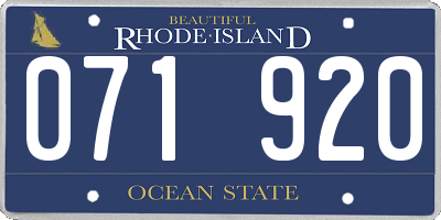RI license plate 071920