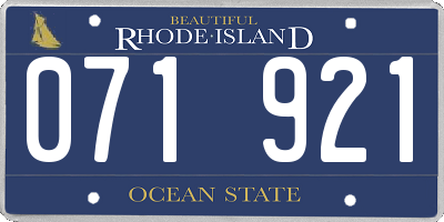 RI license plate 071921