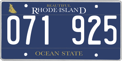 RI license plate 071925