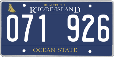 RI license plate 071926