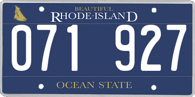 RI license plate 071927