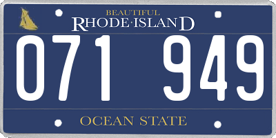 RI license plate 071949