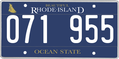RI license plate 071955