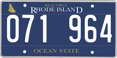 RI license plate 071964