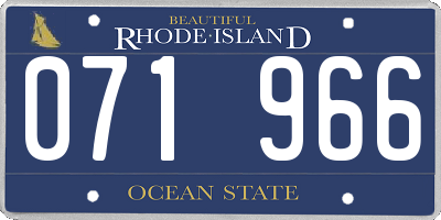 RI license plate 071966