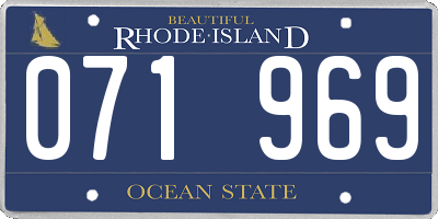 RI license plate 071969