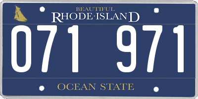 RI license plate 071971