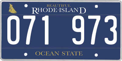 RI license plate 071973
