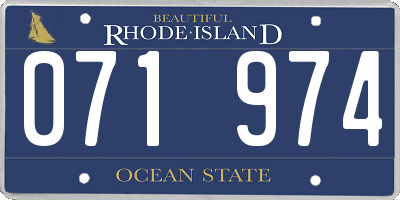 RI license plate 071974