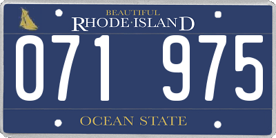 RI license plate 071975