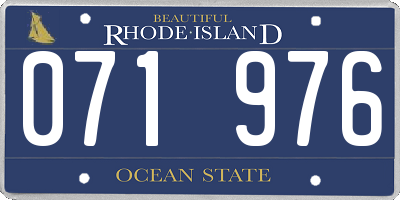 RI license plate 071976