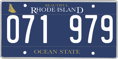 RI license plate 071979