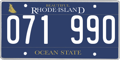 RI license plate 071990