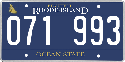RI license plate 071993