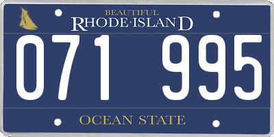 RI license plate 071995