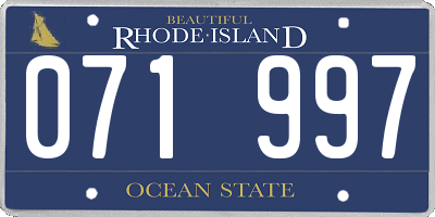 RI license plate 071997