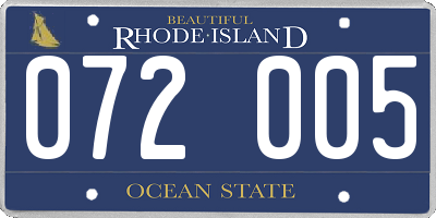 RI license plate 072005