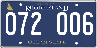 RI license plate 072006