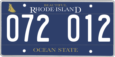 RI license plate 072012