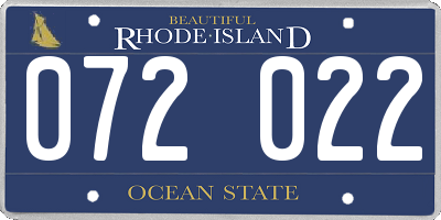 RI license plate 072022