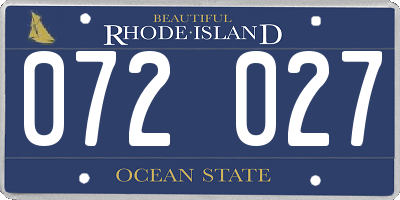 RI license plate 072027