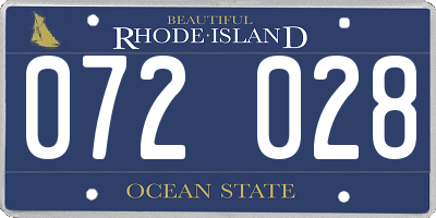 RI license plate 072028